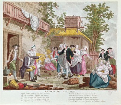 Le retour du citoyen, 1792 - Jean Jacques Francois Le Barbier